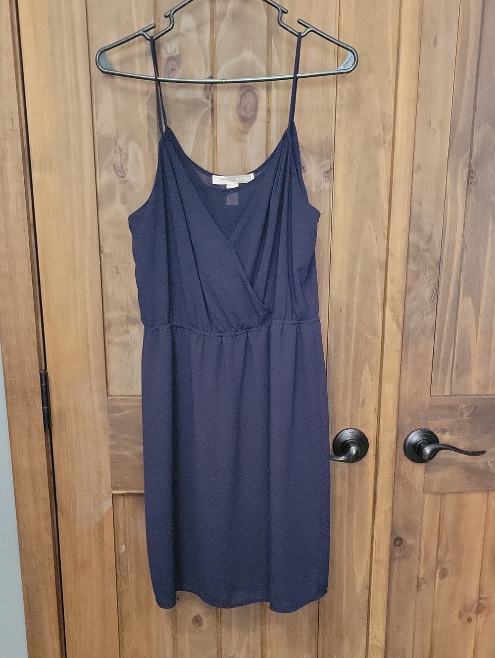 Forever 21 Navy Spaghetti-Strap Wrap Midi Dress